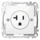 Merten MEG2156-0319 USA-socket 20A, glossy polar white System M