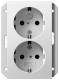 GIRA 273103 Doppel SCHUKO für 1fach Dose System 55 Reinweiß