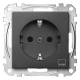 Merten MEG2350-0414 SCHUKO-Steckdose+Kz Computer BRS StK anthrazit System M