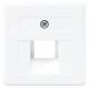 Jung 169-1UAEWW Cover plate for an IAE / UAE socket, 169-WW 1UAE alpine white 1x 8-pin