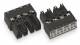 WAGO 770-214 connector 4-pin, black 2x0,5-4qmm o.Zugentlastung