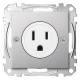 Merten MEG2151-0460 USA-socket 15A, aluminum system M