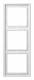 Jung LS983WW Cover frame 3-fold, LS 983 WW alpine white