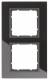 Berker 10126616 Glasrahmen 2fach B.7 Glas schwarz