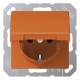 Jung AS1520BFKIKLO SCHUKO Steckdose Klappdeckel bruchs. AS orange