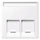 Merten MEG4574-0325 central plate 2-fold, f.Connector aktivwhite glossy System M