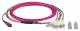 LWL-MTP®-Female-LC Patchkabel OM4 LowLoss, 8 Faser, erika-violett, 1m,
