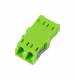 LWL-Kupplung, LC-Buchse/LC-Buchse, 50/125u Multimode, duplex, PVC, lime Green, ohne Flansch, OM5, Synergy 21