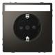 Merten MEG2302-6052 SCHUKO-Steckdose mit Schrift BRS Steckklemme Moccametallic