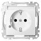 Merten MEG2303-0419 SCHUKO-Steckdose BRS Ko.+Schriftfeld StK polarweiß System M