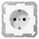 Jung A1520NKIWW SCHUKO Steckdose ohne Kralle Serie A alpinweiß