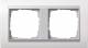 GIRA 021271 Rahmen 2f reinweiß matt Event für Farbe alu