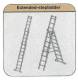 Cimco 146212 3tlg Sprossen-Steh/Schiebeleiter 3x12Sprossen H3,4m max.8,60m