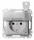 Merten MEG2315-0460 SCHUKO-Steckdose BRS Klappd. abschl. versch. aluminium System M