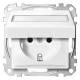 Merten MEG2312-0419 SCHUKO socket BRS folding + writing. StK polar white system M
