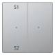 Merten MEG5226-6036 Wippen Taster-Modul 2fach (Szene1/2 blank) Edelstahl