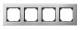 Merten 475460 M-PLAN-Metallrahmen 4fach Platinsilber