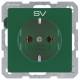 Berker 47436003 Steckdose SCHUKO mit Aufdruck Q.1 grün samt