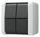 Jung 835W AP / WD double switch 2 NO, 835 W