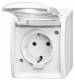 Busch Jaeger 2CKA002083A0834 BJ 20EW-54 Steckdose mit Klappdeckel ocean IP44 alpinweiß