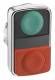 Schneider Electric ZB4BL7340 Schneider double push button flat green/front. red unspecified D22