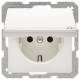 Berker 47526089 Steckdose SCHUKO mit Klappdeckel und Beschriftungsfeld Q.1