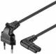 Goobay 97359 Netzkabel 0,5 m, Schwarz - Eurostecker (Typ C, CEE 7/16) > Gerätebuchse C7