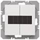 Berker 85656189 KNX-Funk Wandsender 2fach fl Solar quicklink S.1/Bolarweiß