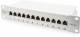 DIGITUS CAT 6A Patch Panel, geschirmt, 12-Port, 1HE, 25,4 cm ( 10 Zoll ), grau