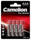 Micro-Batterie CAMELION Plus Alkaline 1,5 V, Typ AAA/LR03, 4er-Blister