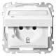 Merten MEG2313-0419 SCHUKO socket BRS folding. Ko.+Written. StK polar white SM