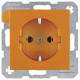 Berker 47431914 Steckdose SCHUKO S.1/B.1/B.3/B.7 Glas orange matt