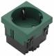 Hager ESR1336029 earthed socket, 1-way Rastec 33G mint green