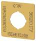 Moeller 167643 EATON M22-XYK5 Schild NOT-AUS 50x50mm gelb PL EN DE IT 