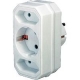 Brennenstuhl Adapterstecker Euro 2 + Schutzkontakt 1 weiß retail