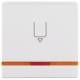 Berker 16406089 Hotelcard-Schaltaufsatz mit Aufdruck und oranger Linse Q.1 polarweiß