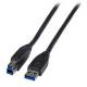 Kabel USB, A(St) => B(St), 1,0m, USB3.0, schwarz,