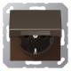 Jung A1520BFKLMO SCHUKO socket with hinged cover mocha