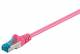 Goobay 95604 CAT 6a Patchkabel, S/FTP (PiMF), Magenta - LSZH halogenfrei, Kupfer