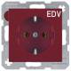 Berker 47438922 Steckdose SCHUKO mit Aufdruck S.1/B.3/B.7 Glas rot,glänzend