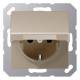 Jung A1520BFKLCH SCHUKO socket with hinged lid champagne