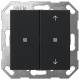 GIRA 5175005 KNX Taster Wippe 2f unbedruckt/Pfeile System 55 Schwarz m