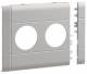 Hager GB120207035 Blende 2fach Steckdose BRA/H/S Oberteil 120mm hfr lichtgrau