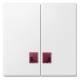 Merten MEG3456-0419 Doppelwippe mit rotem Fenster polarweiß System M