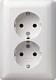 GIRA 078803 Doppel-SCHUKO-Steckdose Standard 55 Steckk. ohne Kralle Reinweiß