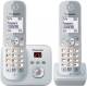 Panasonic KX-TG6822GS DECT Telefon mit AB DUO schnurlos perlsilber