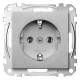 Merten MEG2301-0460 SCHUKO-Steckdose StK aluminium System M