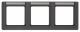 Berker 10236016 Rahmen 3fach mit B-feld waagerecht Q.1 anthrazit samt