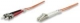 INTELLINET 471305 Fiber Optic Duplex Patch Cable, Multimode LC / ST, 62.5/125 micron, 1.0 m, orange