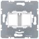 Berker 454105 base plate m.weißer, recording 2x f.Modular Jacks